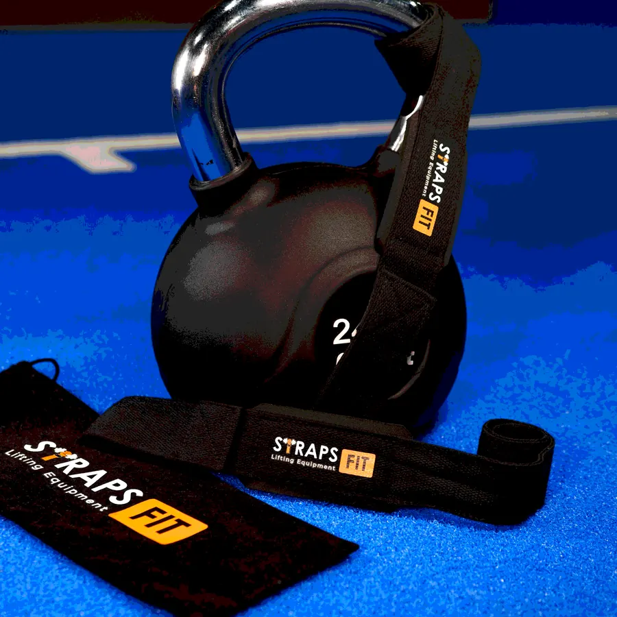Strapsfit straps on a kettlebell